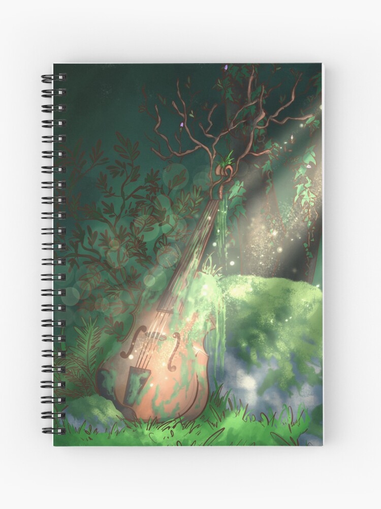 Aperçu 1 sur 3. Carnet avec l'œuvre Le violon créée et vendue par Hisae-illus.