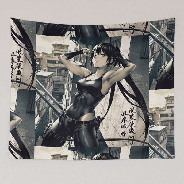 Item preview, Ninja Assassin Female Anime Manga illustration pop culture designed and sold by Vintage Designs +.