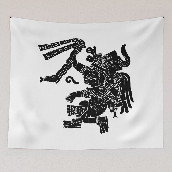 Item preview, Aztec mural art | Tlaloc, god of rain and fertility | Pre-Hispanic design designed and sold by escarabajdesign.