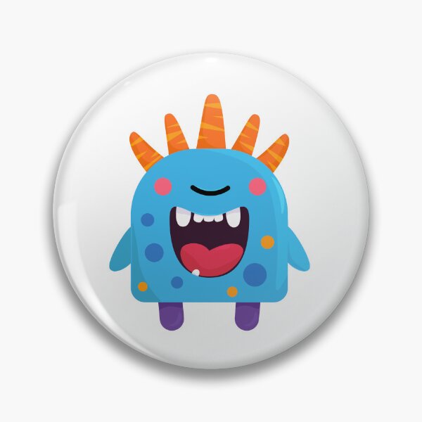 Item preview, Cartoon Illustration of a Funny Blue Monster with a Wide Smile – Vector File designed and sold by viktoriaart0303.