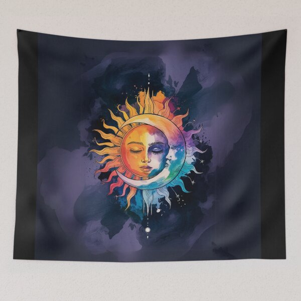 Item preview, Sun and moon sleeping. A tender embrace in the night. designed and sold by FusiTink.