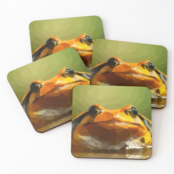 Item preview, Judgemental Orange Frog - Polygon Art designed and sold by TheEndlessStore.