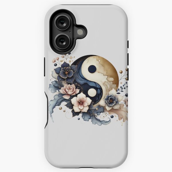Aperçu de l'œuvre Conception artistique florale Ying Yang créée et vendue par asudesign.