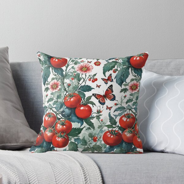 Item preview, Juicy Red Tomatoes On The Vine With Monarch Butterflies designed and sold by CarrollGene.