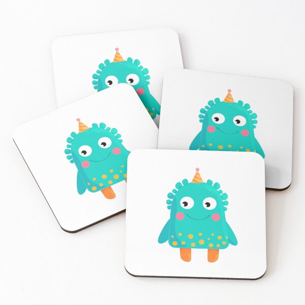 Item preview, Cute Blue Monster with a Party Hat – Vector Illustration designed and sold by viktoriaart0303.