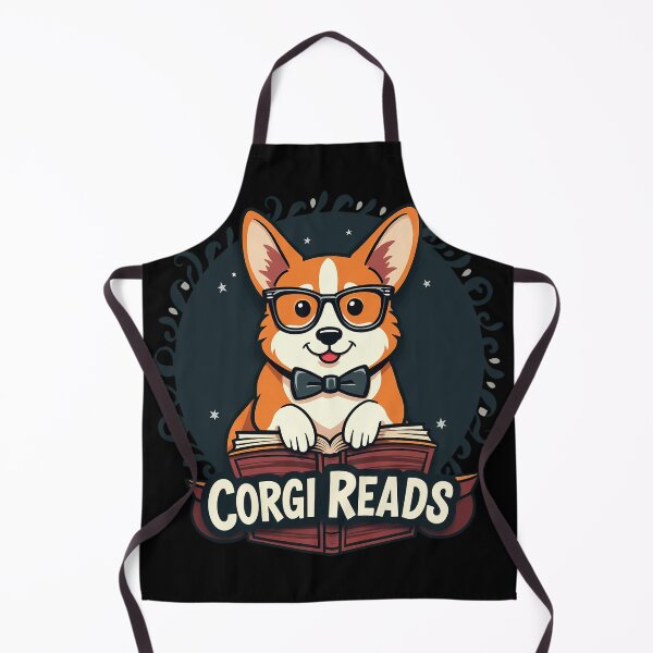 Item preview, Librarian Corgi Reads – Vintage Book Lover designed and sold by zoughlal.