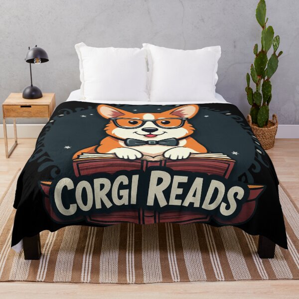 Item preview, Librarian Corgi Reads – Vintage Book Lover designed and sold by zoughlal.