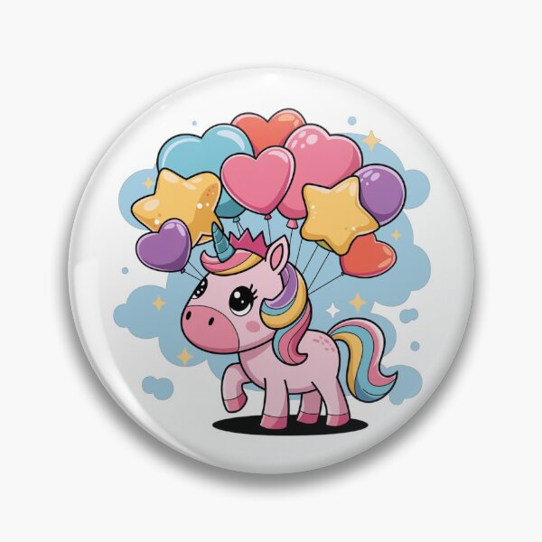 Item preview, Unicorn with balloons  designed and sold by DropRomance.