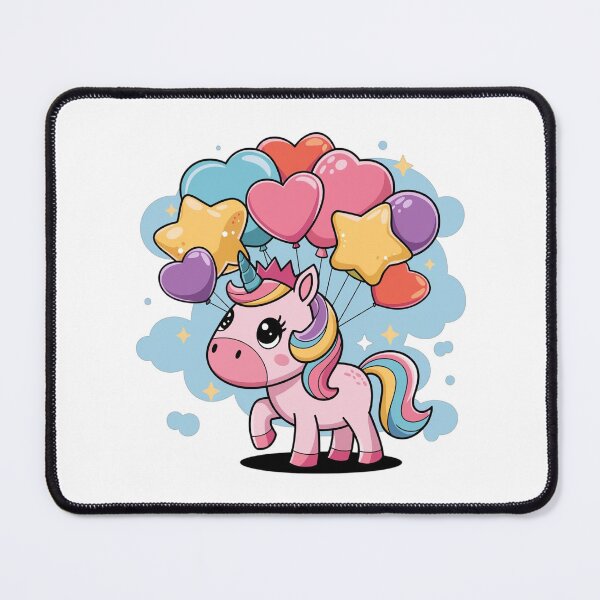 Item preview, Unicorn with balloons  designed and sold by DropRomance.