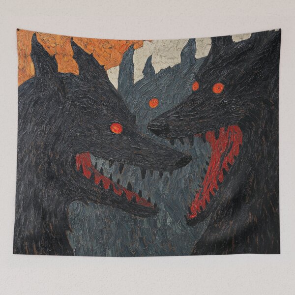Item preview, Cerberus | Post-impressionist painting style designed and sold by ComicsFactory.