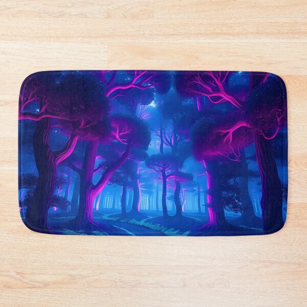 Item preview, Neon Fantasy Forest – Glowing Cyberpunk Dreamscape designed and sold by FusionCipher.