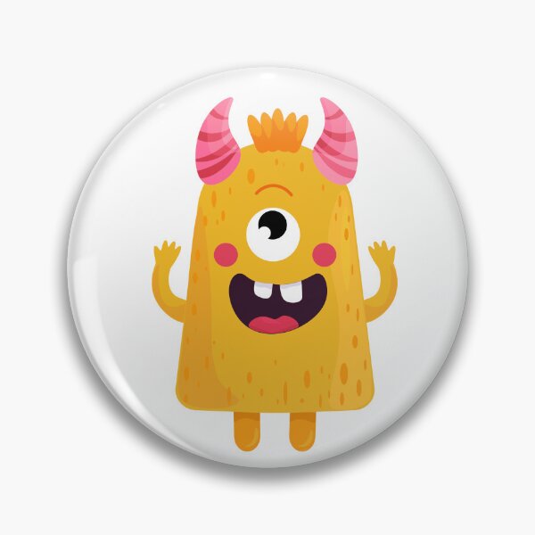 Item preview, Cute Yellow Monster with Pink Horns – Vector Illustration designed and sold by viktoriaart0303.