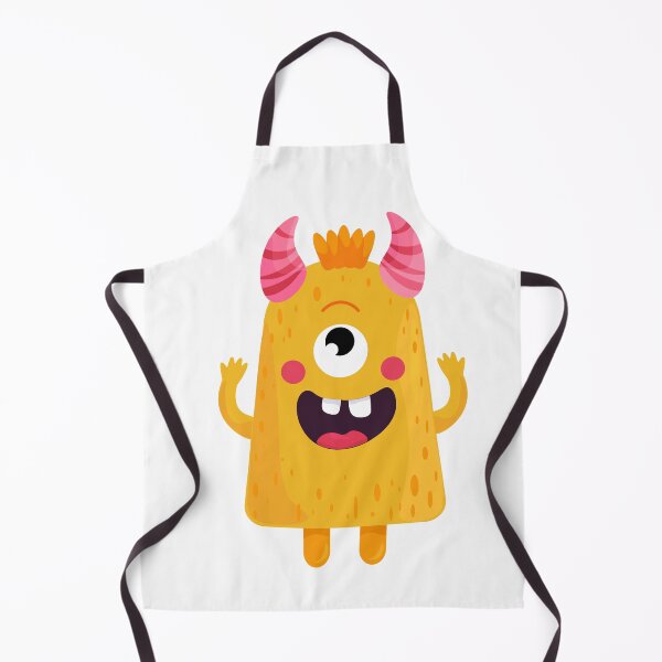 Item preview, Cute Yellow Monster with Pink Horns – Vector Illustration designed and sold by viktoriaart0303.