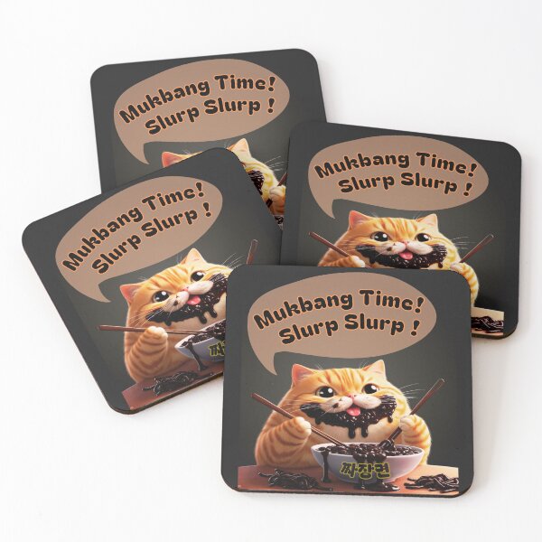 Item preview, Mukbang Time! Chubby Ginger Cat Eating Jjajangmyeon | Korean Food Lover designed and sold by mycreastyle.