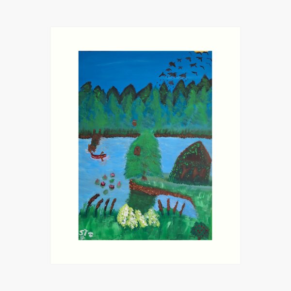 Item preview, Peaceful day at the lake designed and sold by SGrasshoffArt.