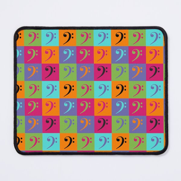 Aperçu de l'œuvre Motif musical clé de fa orange rose violet créée et vendue par ValeriesGallery.