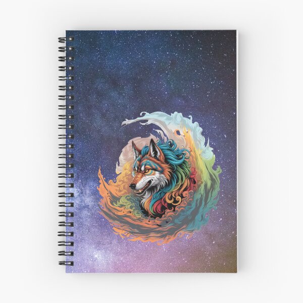 Item preview,   "Vibrant Multi-Colored Wolf Against Starry Night Sky" designed and sold by AnimalAirtistry.