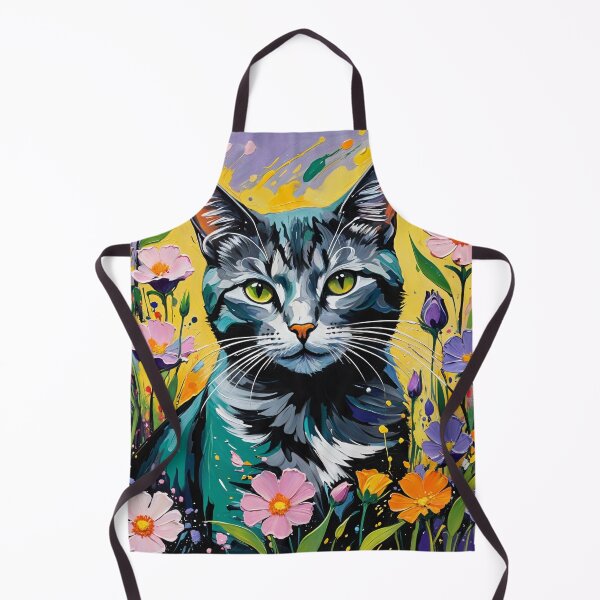 Item preview, Vibrant Tabby Cat in a Floral Garden Adorable Cat Art designed and sold by Keirnyx.