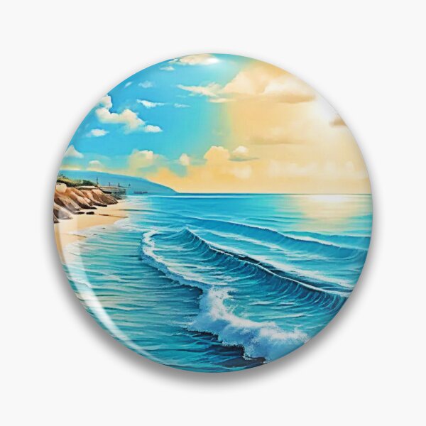 Item preview, Sunlit Beach Waves Design  designed and sold by Health And Fitness Posts e-Store.