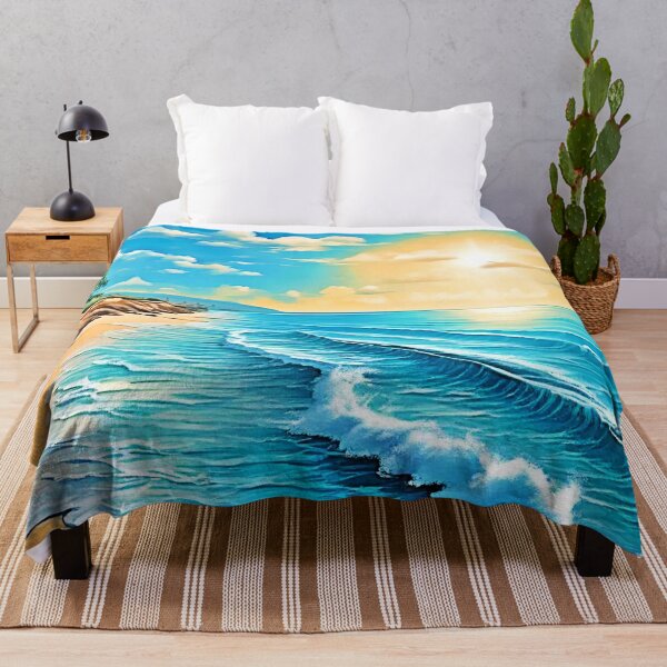 Item preview, Sunlit Beach Waves Design designed and sold by Health And Fitness Posts e-Store.