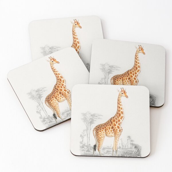 Item preview, Giraffe: beautifully stylish vintage illustration in the style of the 19th century, for young and old giraffe fans designed and sold by RetroTraveller.