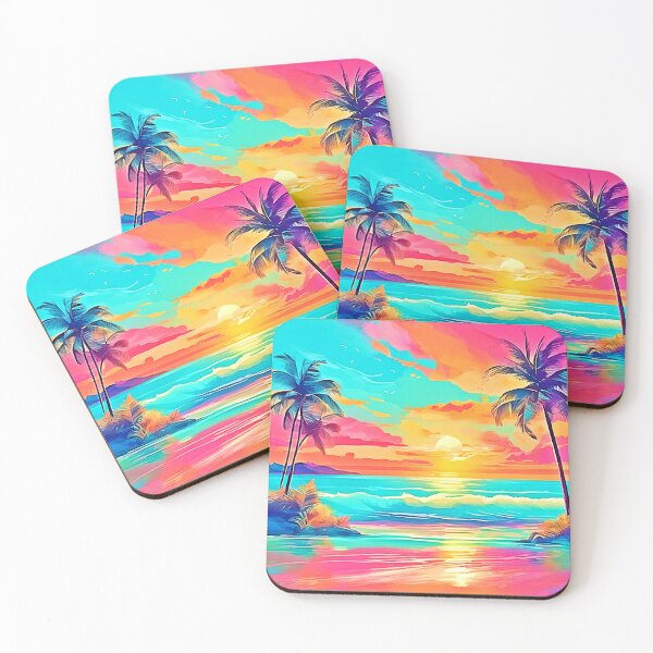 Artikelvorschau, Regenbogen-Sonnenuntergang-Strand entworfen und verkauft von Health And Fitness Posts e-Store.