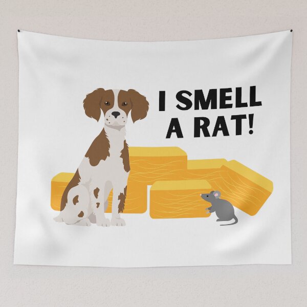 Item preview, Brittany I Smell A Rat Barn Hunt designed and sold by Mop Dog Designs.
