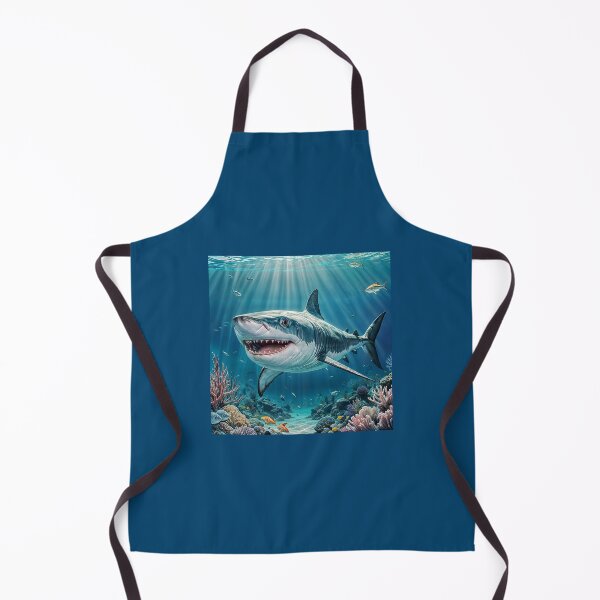 Item preview, Big white shark with open jaws full of sharp teeth taken close-up. designed and sold by IaroslavB.