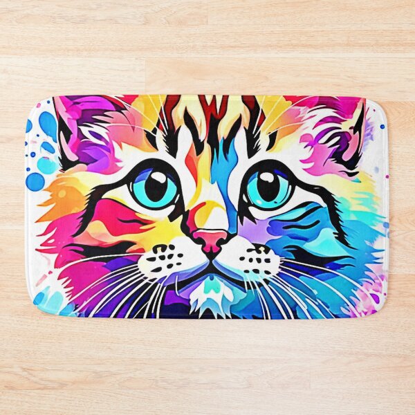 Item preview, Vivid Kitty Vibes Design designed and sold by Health And Fitness Posts e-Store.