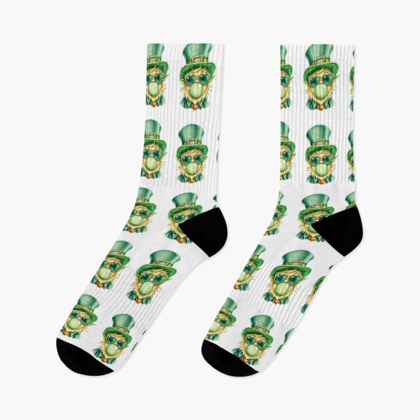 Item preview, Lively leprechaun blowing bubble gum in vibrant green attire and sunglasses. designed and sold by olenapetol.