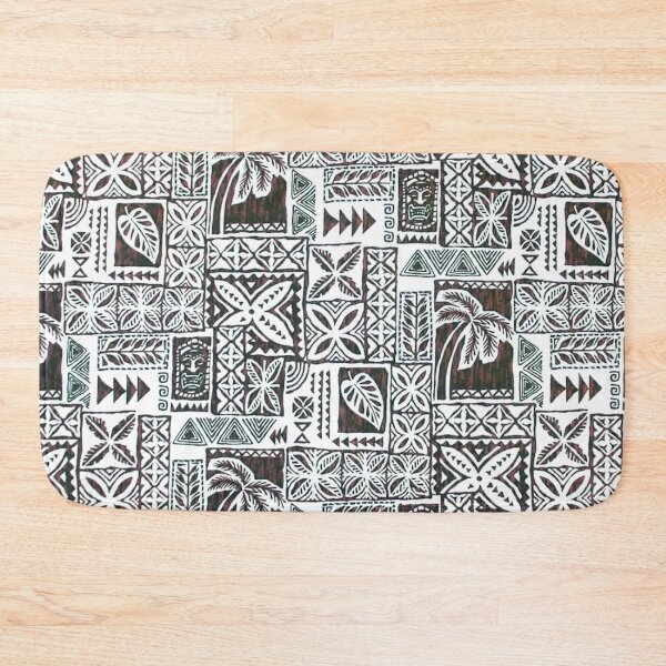 Item preview, Hawaiian Petroglyphs: Kona Coffee Tapa Cloth designed and sold by J Marielle Designs.