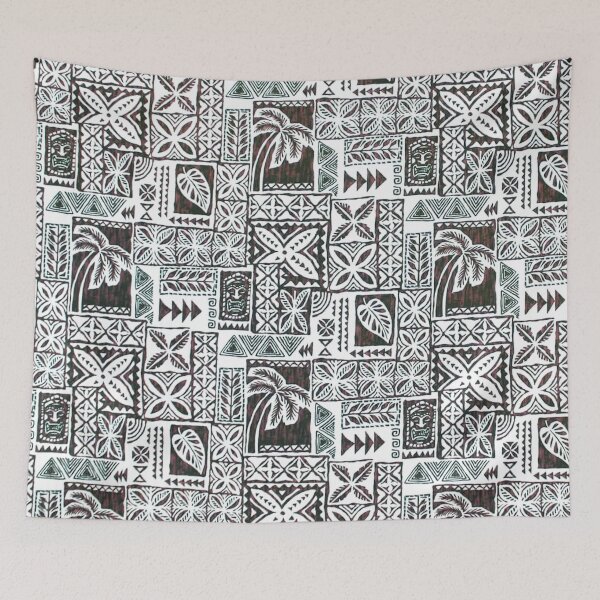 Item preview, Hawaiian Petroglyphs: Kona Coffee Tapa Cloth designed and sold by J Marielle Designs.