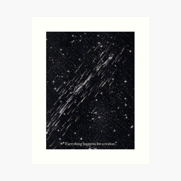 Item preview, Night Sky "Everything happens for a reason" quote designed and sold by GentleRoses.