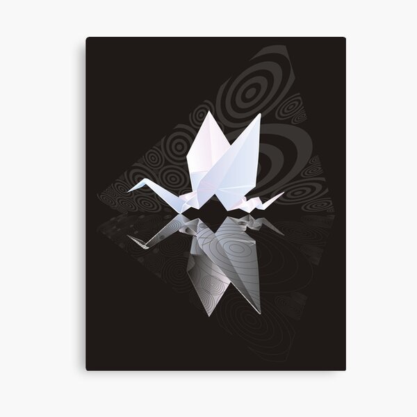 Vista previa del artículo con la obra «Grulla de origami blanca», diseñado y vendido por Mars4art.