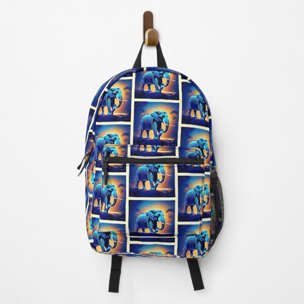 Item preview, Blue Elephant Glow Design designed and sold by Health And Fitness Posts e-Store.