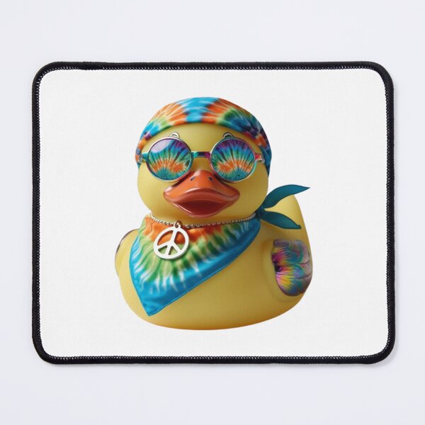 Item preview, Groovy Hippie Rubber Duck – Tie-Dye Peace & Love Bath designed and sold by StormArte.
