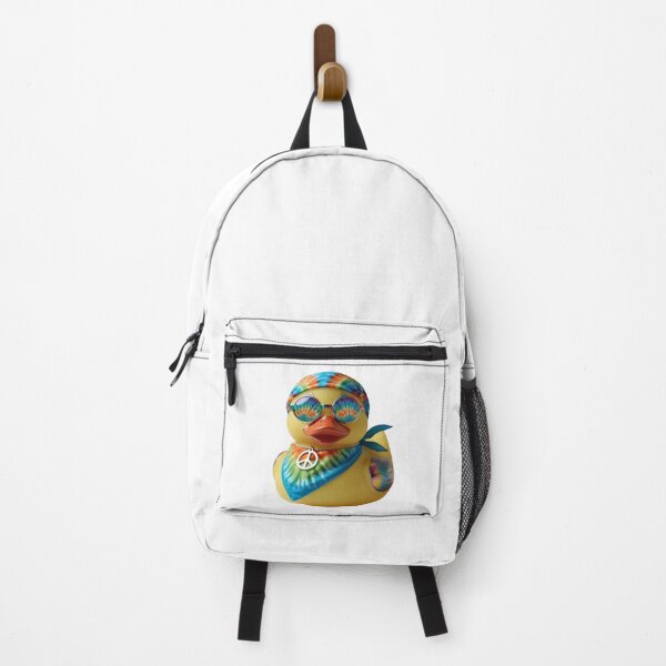 Item preview, Groovy Hippie Rubber Duck – Tie-Dye Peace & Love Bath designed and sold by StormArte.