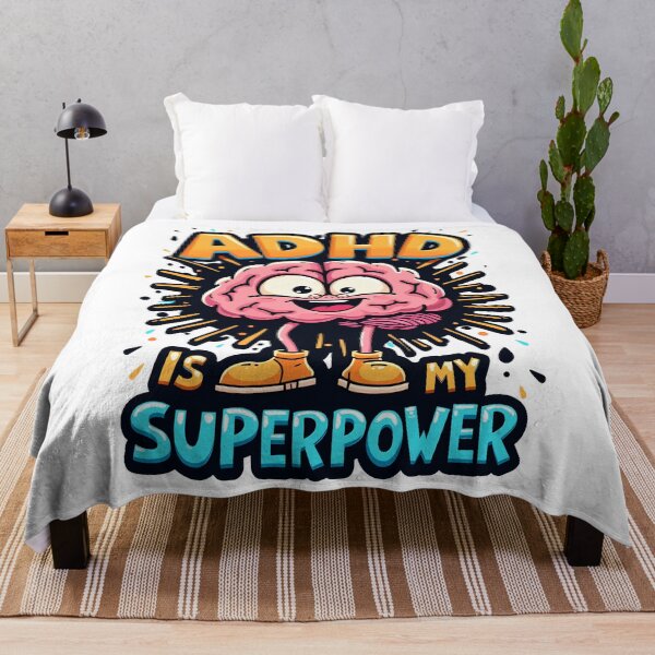 Item preview, ADHD Is My Superpower Funny Brain Humor designed and sold by Quirky Shirts.