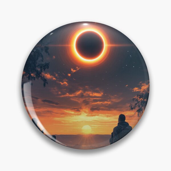 Item preview, Scenic Landscape with Eclipse and Sunset Glow designed and sold by olenapetol.
