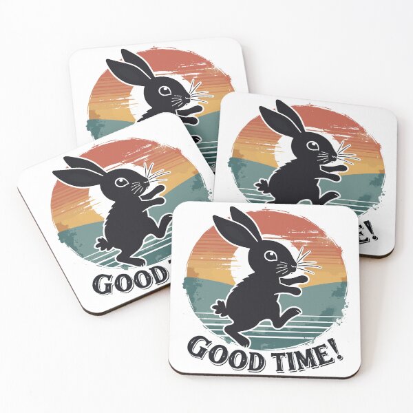 Item preview, Good Time Retro Rabbit Silhouette designed and sold by Quirky Shirts.