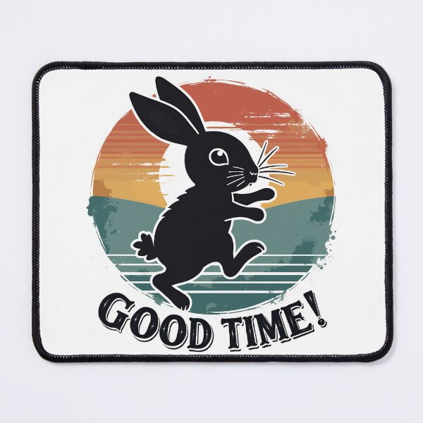 Item preview, Good Time Retro Rabbit Silhouette designed and sold by Quirky Shirts.
