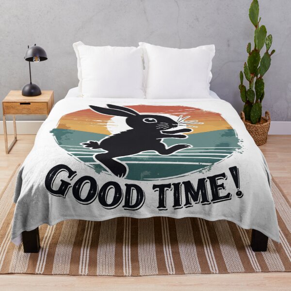 Item preview, Good Time Retro Rabbit Silhouette designed and sold by Quirky Shirts.