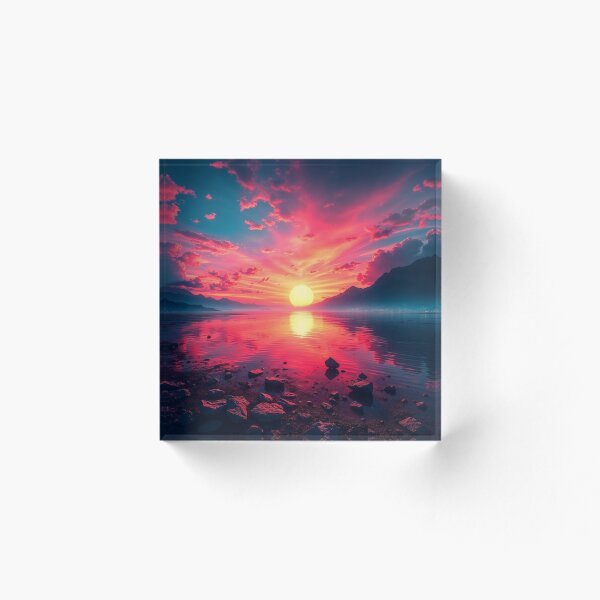 Artikelvorschau, Sonnenuntergang am See entworfen und verkauft von MaglisUniverse.