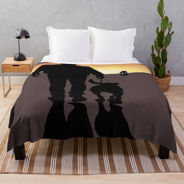 Item preview, Silhouette of a Man with a Dog Against the Sunset designed and sold by Marimurmurprint.