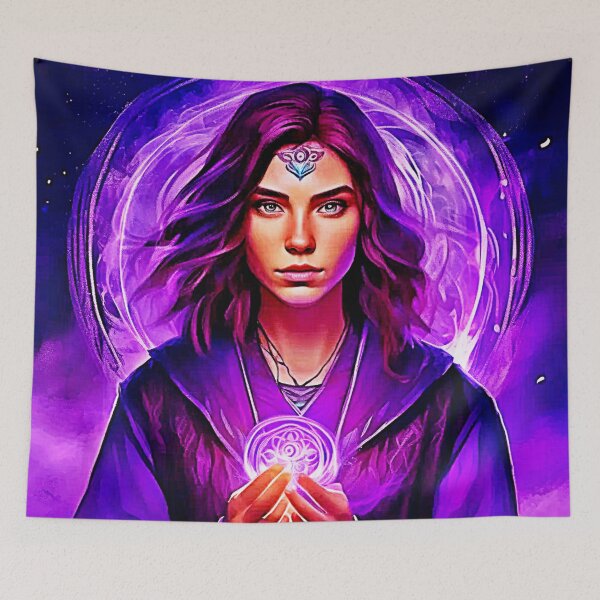 Item preview, Mystic Sorceress with Glowing Aura designed and sold by Health And Fitness Posts e-Store.