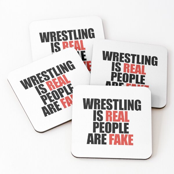 Item preview, Wrestling Is Real People Are Fake - This is the perfect gift for passionate wrestling fans, luchadores, athletes, and anyone who believes in authenticity over fake personas. designed and sold by ZyziowskyArt.