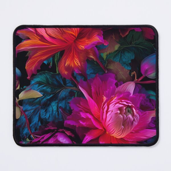 Item preview, Victorian Gothic Neon Floral – Dark Baroque Botanical Pattern designed and sold by dreamparlor.