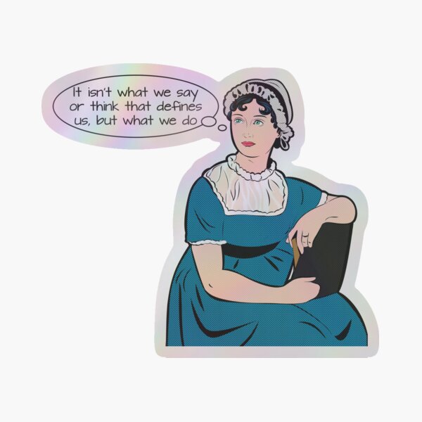 Item preview, Jane Austen with a quote as a comic designed and sold by Zummi.