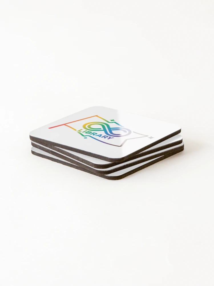 Thumbnail 4 of 5, Coasters (Set of 4), AC Library - PRIDE designed and sold by Alameda County Library Foundation's Swag Shop.