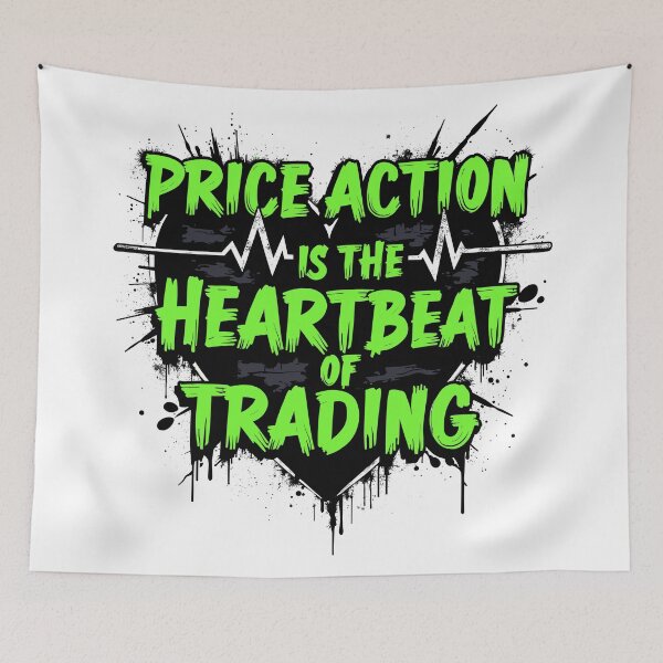 Item preview, Price Action Heartbeat Trading Funny Quote designed and sold by Quirky Shirts.